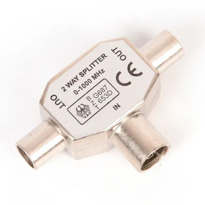 2 weg TV Antenne Koaxial Splitter Coax Metall Signal T Adapter Combiner 2 Männlichen Zu 1 Weibliche Adapter Für TV/T Adapter Koaxial