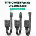 Cavo OTG adattatore da USB C a USB A Cavo da 90 gradi tipo C maschio a USB 2.0 femmina per MacBook Pro Samsung Xiaomi Laptop Tablet PC
