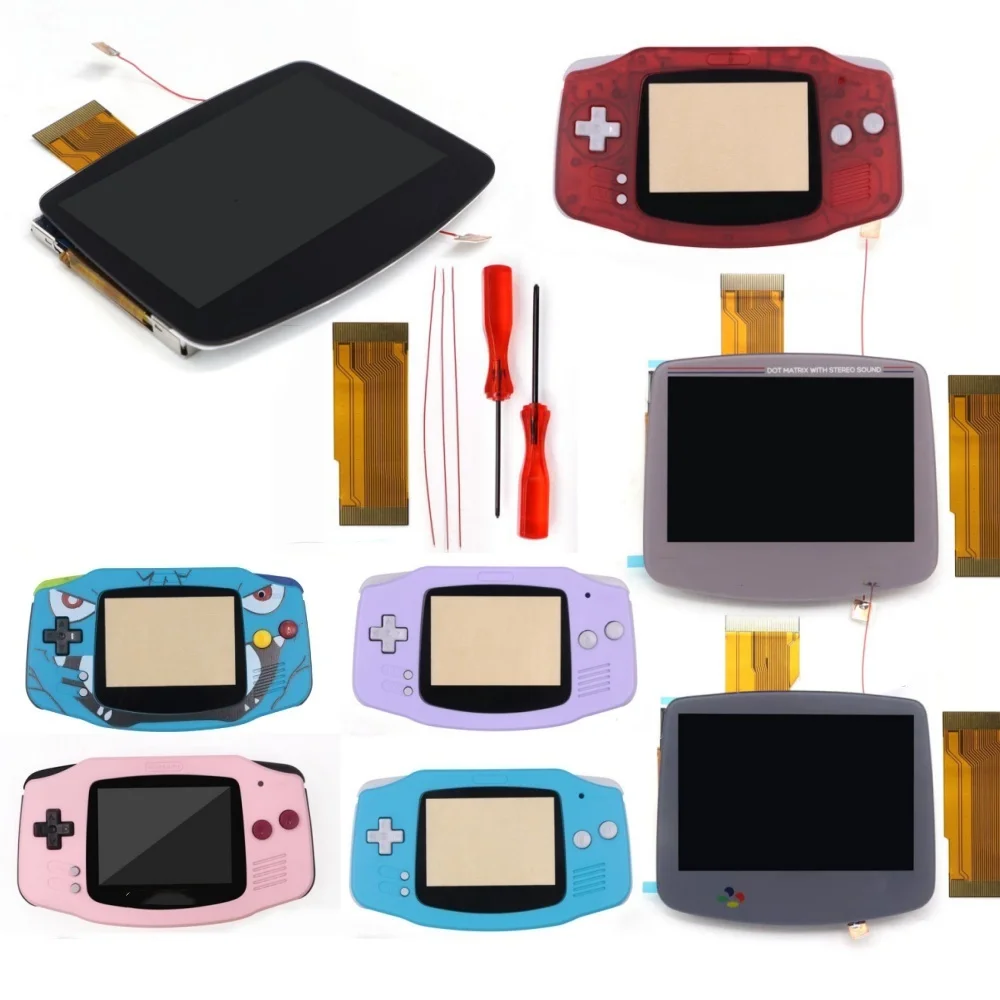DMG/SFC/White/Black Lens For GBA 3.0" 720*480 Highlight Drop in V5 LCD Highlight IPS OSD FRM Screen Kits for Gameboy Advance GBA