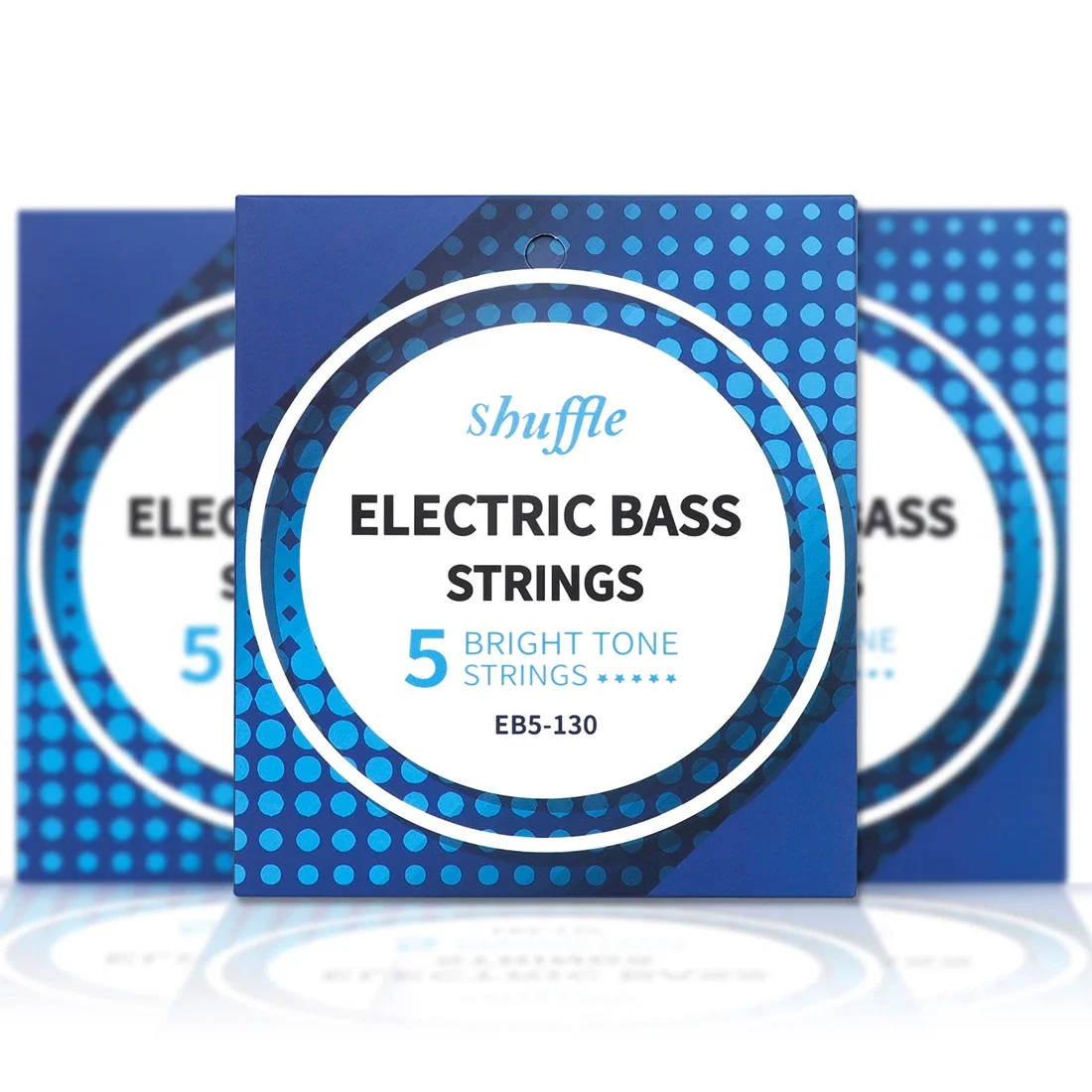 Shuffle EB5-130 5-saitige E-Bass-Saiten, sechseckige E-Bass-Saiten aus Kohlenstofflegierung, fünf Saiten, Bass-Zubehör Image