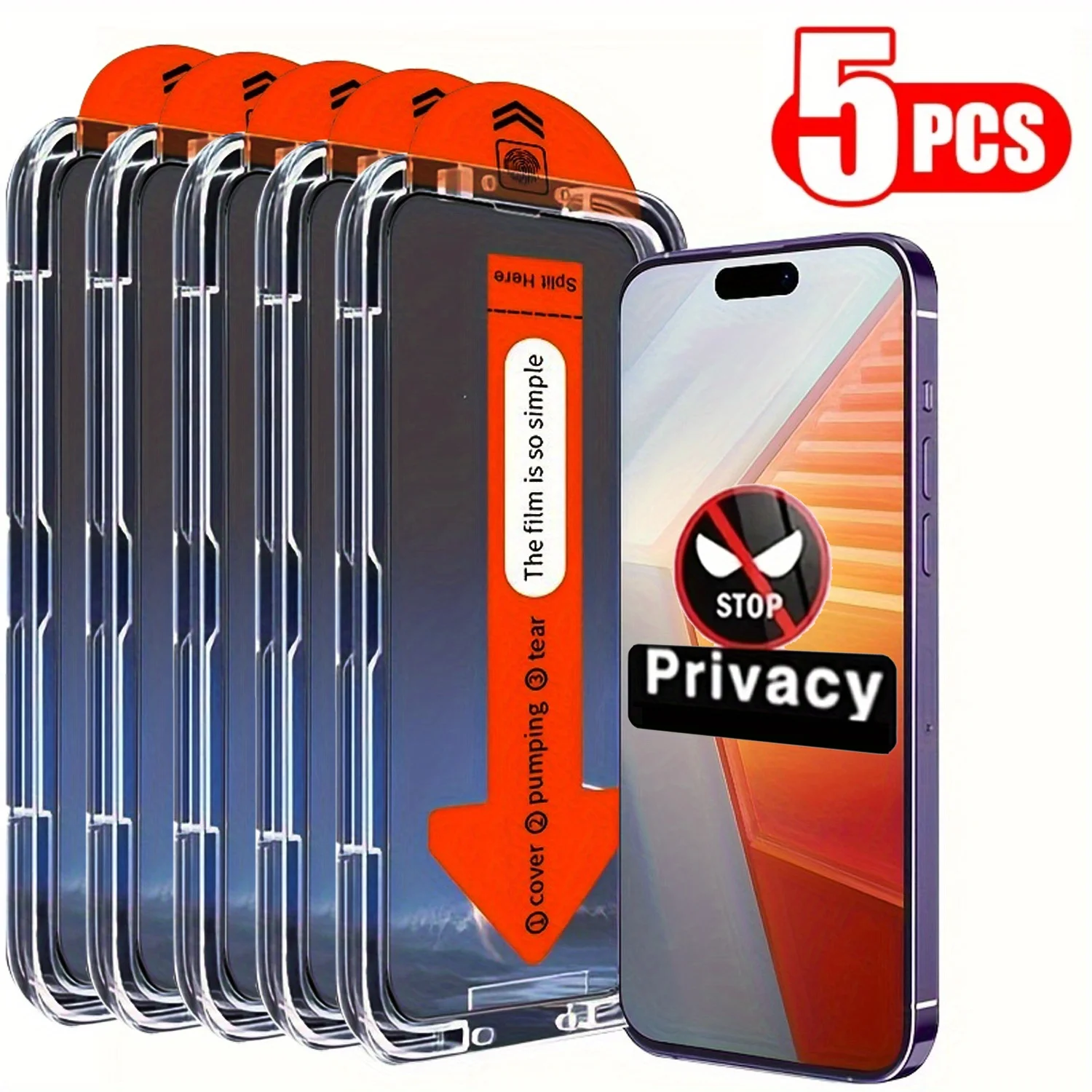Vetro temperato anti-spia per Samsung A56 A36 A26 A55 5G A17 A54 A53 A52S A51 A15 A16 A14 A25 A24 A23 A50 Protezione dello schermo privacy