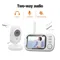 Baby monitor video wireless da 3,5 pollici Monitoraggio automatico della temperatura per visione notturna Telecamera di sicurezza per baby sitter ad alta definizione