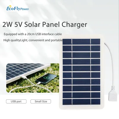 2w 5V Solar Panel Portable For Fast Phone Charging Outdoor Mini Solar Charger 158*95mm Outdoor Portable Solar Cell Plate