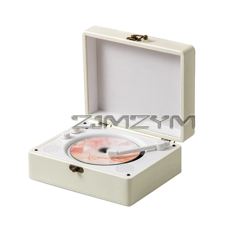 Vintage CD Optical Disc Player Bluetooth Lautsprecher HIFI Sound Lautsprecher Multi Format Musik Reader Geschenk, Album CD Player, CD Disc Image