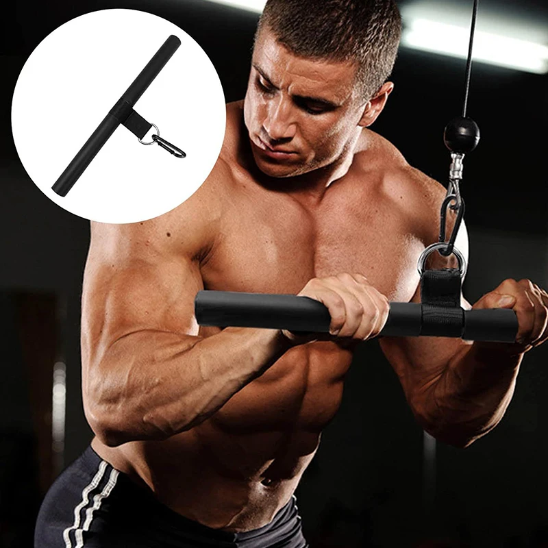 1 Stück 40 cm Pulldown-Stange oder mit Schnalle, langlebig, LAT-Pulldown-Aufsätze, Trizeps-Pull-Down-Aufsatz, Zubehör für Heim-Fitnessgeräte Image