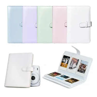 108 Pockets Photo Album Film Camera 3 inch Photo Paper PU Leather Storage Case Stamp Collection Book for Fujifilm Instax Mini 12