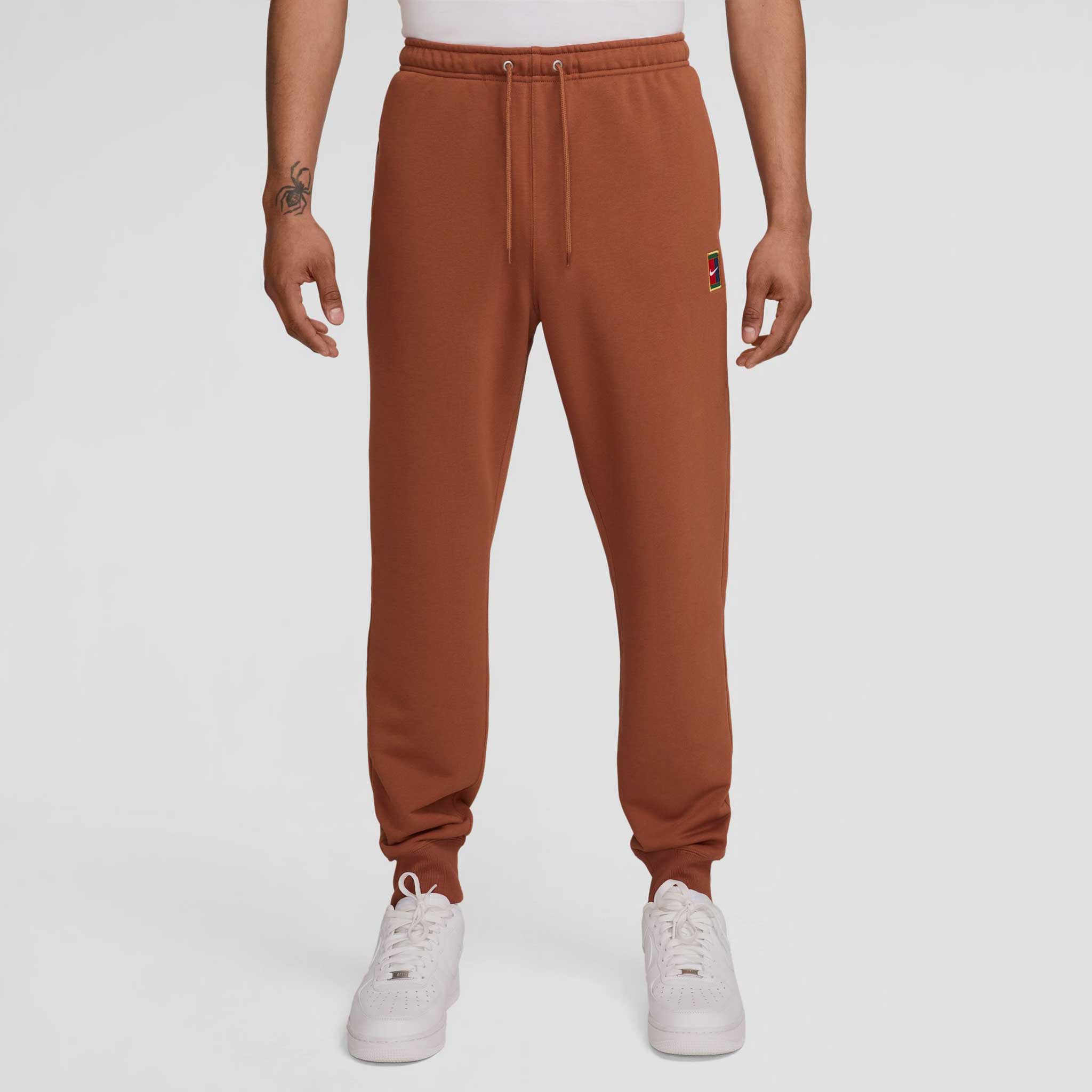 Nike Dri-Fit Heritage Fleece Jogger Men's Tennis Apparel Dark Russet