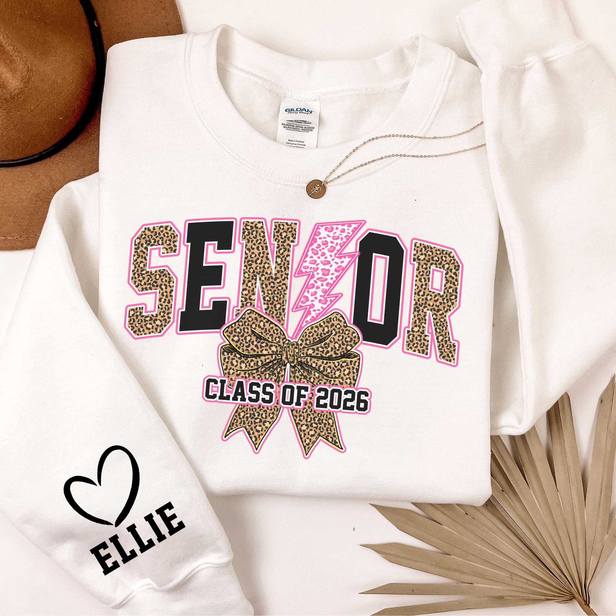 Felpa personalizzata per la classe Senior 2026, felpa con cappuccio con nome personalizzato per la classe Senior 2026, felpa con cappuccio con motivo