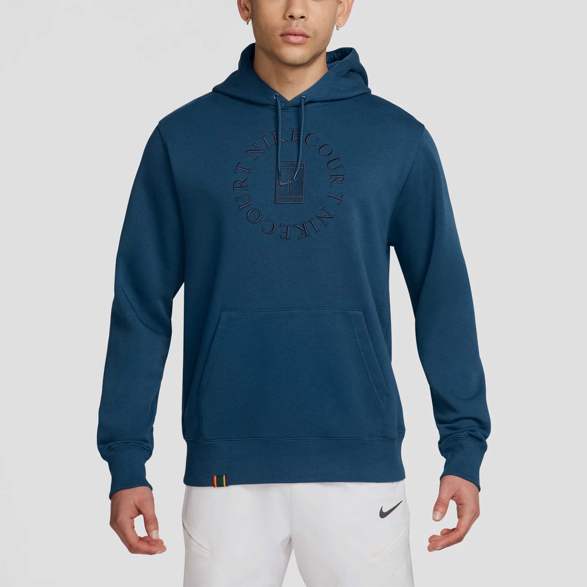 Nike Heritage Fleece Hoodie Men's Tennis Apparel Blue Force/Obsidian
