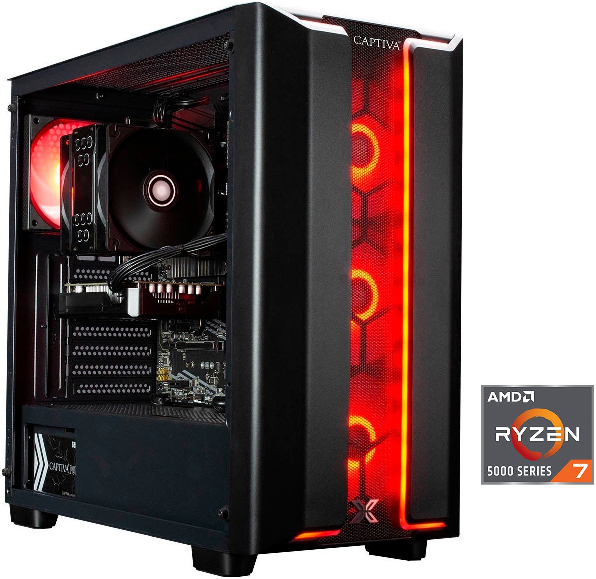 CAPTIVA Gaming-PC "Advanced Gaming R94-030", schwarz, ohne Betriebssystem, 32 GB RAM 1.000 GB SSD, Desktop-PCs Image