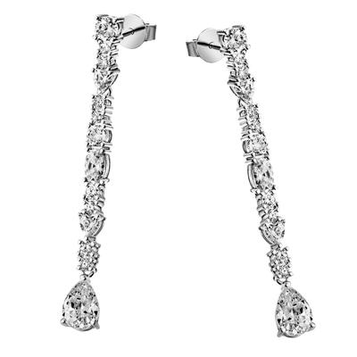 Paar Ohrstecker FIRETTI "Schmuck Geschenk Silber 925 Ohrschmuck Ohrringe", silber (silberfarben, kristallweiß, kristallweiß), Ohrringe, Damen, Silber 925 (Sterlingsilber), mit Zirkonia (synth.) Image