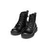 Schnürboots GEOX "J SHAYLAX GIRL", Kinder, Gr. 33, schwarz, Leder, modisch, Schuhe, Klassischer Schnürboots, Größenschablone zum Download
