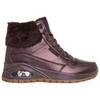 Winterboots SKECHERS "UNO RUGGED - GALACTIC HEIGHTS", Damen, Gr. 39, lila (aubergine), Lederimitat, metallic, elegant, Schuhe, Schnürboots, Sneaker mit Keilabsatz