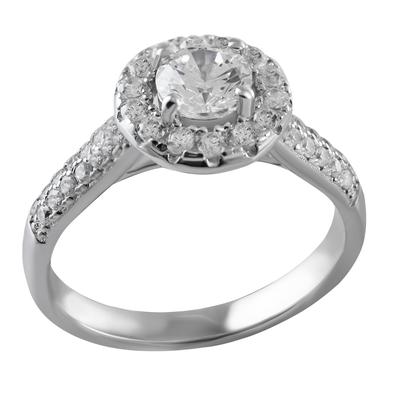 Fingerring FIRETTI "Schmuck Geschenk Silber 925 Damenring Verlobungsring" Gr. 52, silber (silberfarben, kristallweiß, kristallweiß), Fingerringe, Damen, 52, Silber 925 (Sterlingsilber), 2,5mm, mit Zirkonia (synth.) Image
