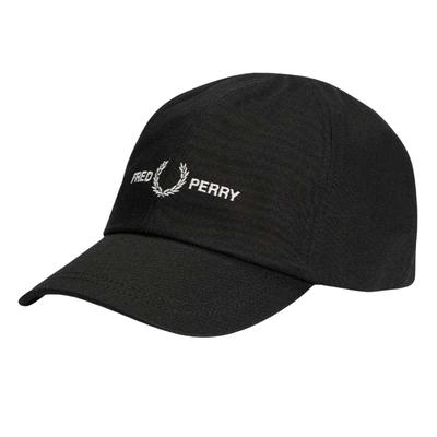 Fred Perry Unisex Erwachsene Klassische Perlen-Twill Baseballkappe (Schwarz) Image