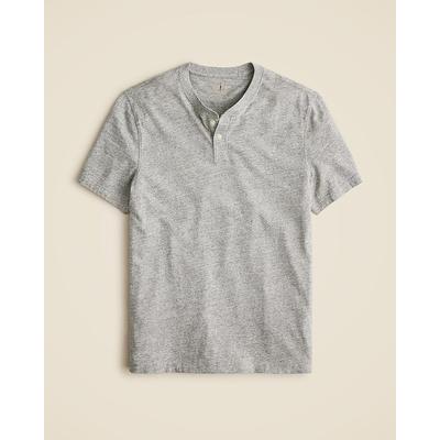 Short-Sleeve Vintage-Wash Cotton Henley