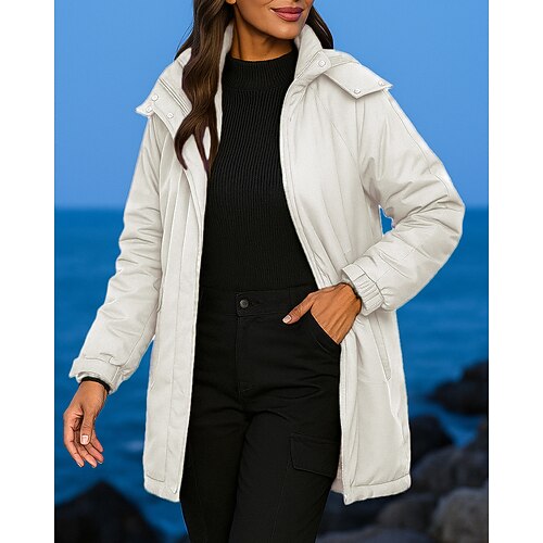 Damen Outdoorjacke Wanderjacke wasserdichte Jacke Außen Wasserdicht Winddicht Schnelltrocknend Leicht Wanderoutfits Wanderbekleidung Winter Herbst Jacke Ski / Snowboard Klettern Camping / Wandern Image