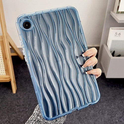 Tablette Hüllenabdeckung Für Samsung Galaxy Tab A9 8.7 S6 Lite 10,4 A8 10.5'' A7 Lite 8.7'' A9 Plus 11 Vollschutz Stoßfest Linien / Wellen TPU Image
