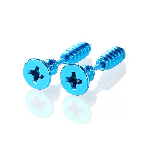 Damen-Halloween-Ohrringe aus Edelstahl mit Schraubverschluss – Punk-Gothic-Ohrstecker für Kostümpartys und Cosplay Image