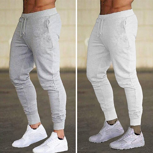 Herren Jogginghose Jogginghose Jogger Fleecehose Trainingshose Sporthose Tasche Elastischer Bund Mehrfachpackung Einfarbig Einfach Leicht Volle Länge Outdoor Lässig Täglich Ethno-Stil Klassicher Stil Image