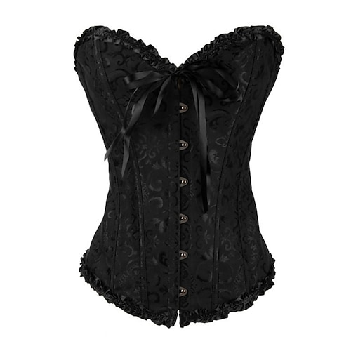 Damen Korsett Shapewear Taillenmieder Formende Unterwäsche Sexy Korsett Sexy Süß Einfarbig Rückenfrei Urlaub Party Straße Ärmellos Korsett Schwarz Weiß Rote Beige Frühling Herbst Figurbetonter Schnitt Image