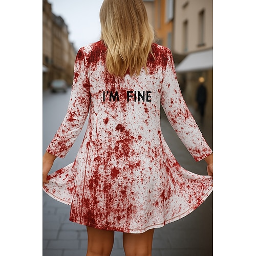 Damen Umhang Capes Schnell trocknend Leicht Strick Aktiv Übertrieben 3D Blutige Lässige Lange Kragenlose Reguläre Passform Langarm Oberbekleidung Weiß Rot Herbst Image