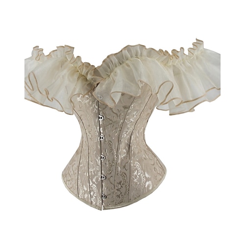 Damen Korsett Shapewear Taillenmieder Formende Unterwäsche Sexy Korsett Sexy Süß Einfarbig Gerafft Rückenfrei Urlaub Straße Date Ärmellos Korsett Schwarz Weiß Beige Frühling Herbst Figurbetonter Image