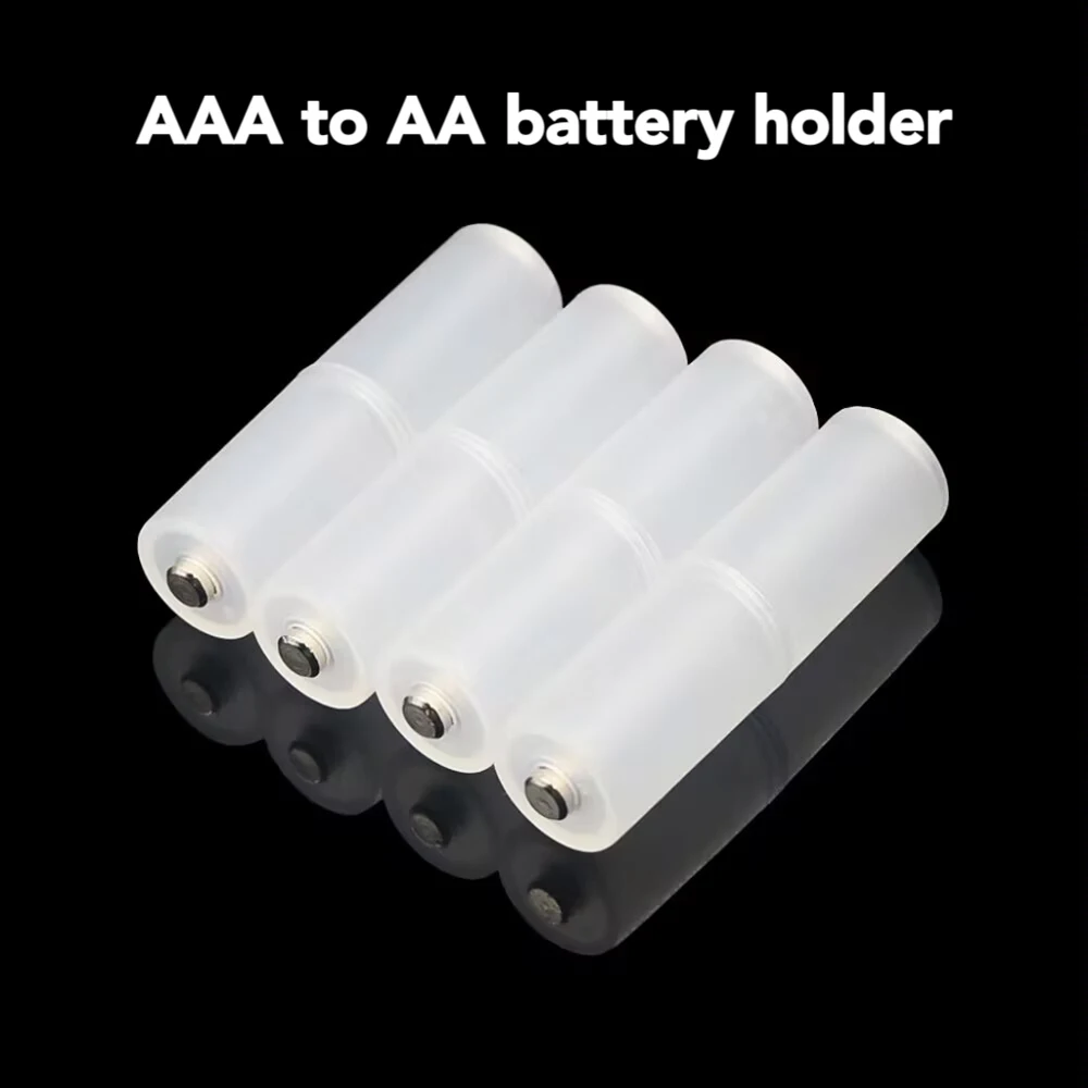 2/4/8PCS AAA zu AA Größe Zelle Batterie Konverter Adapter Halter Fall Switcher Tragbare Transluzente Batterie umwandlung Patrone Image
