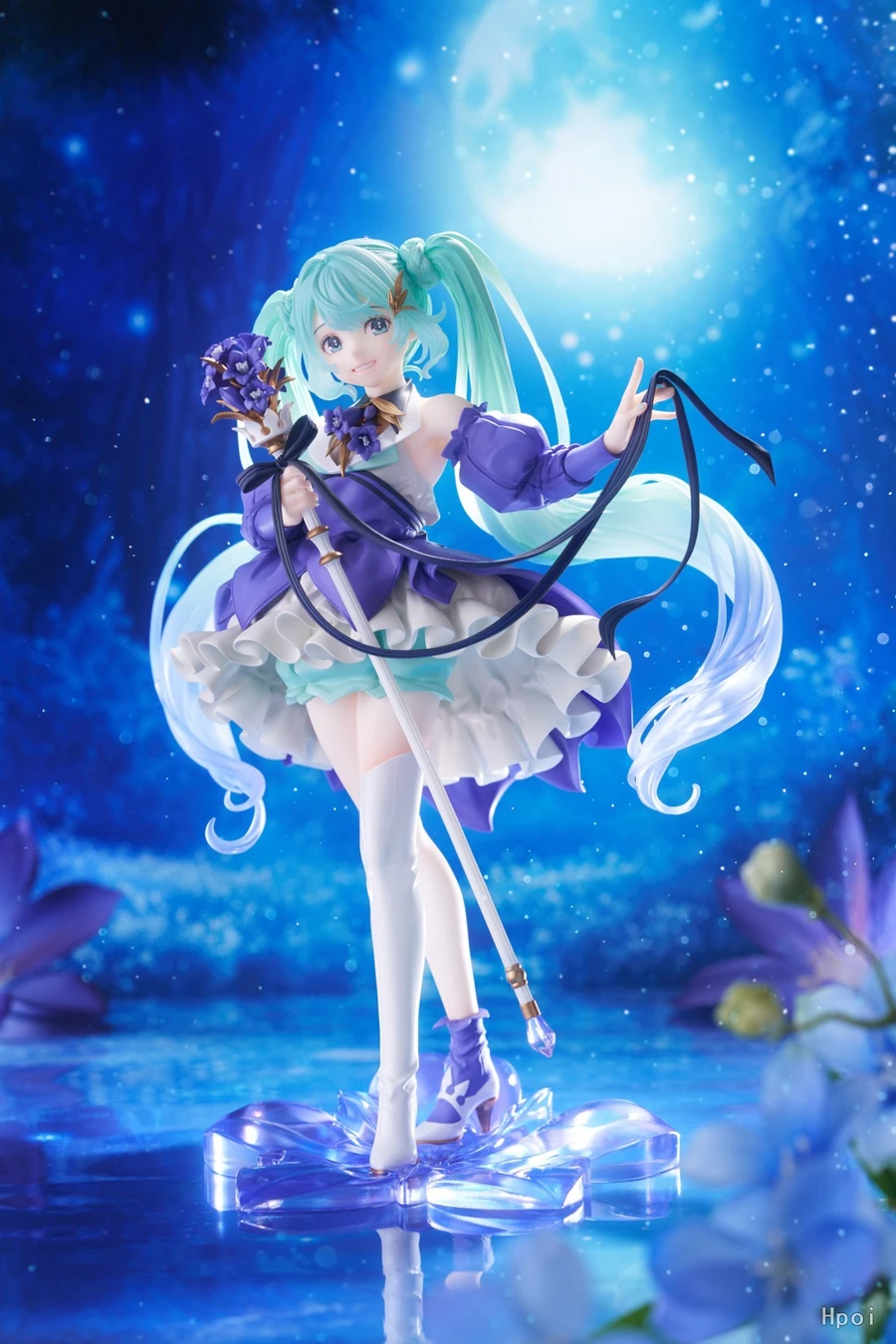 22 cm/8,66 in Hatsune Miku Anime Figur Lila Rock Miku Action Figur Mode Lolita Miku Figur PVC Sammlung Modell puppe Spielzeug