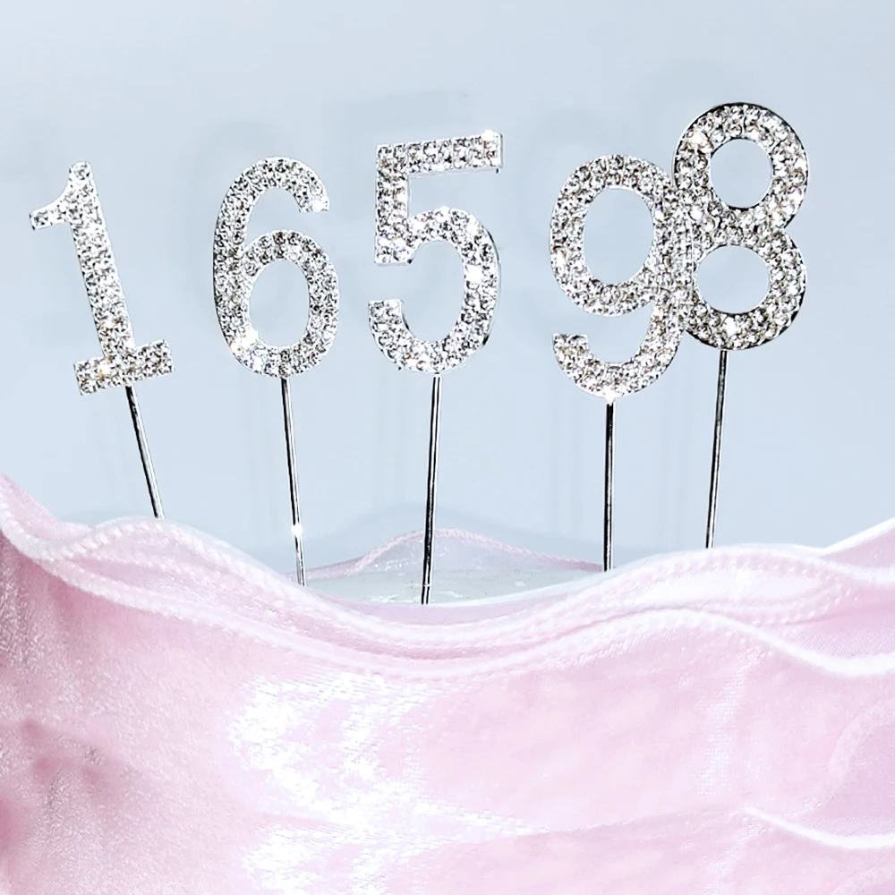 Number Cake Decoration 0-9 Number Birthday Anniversary Party Cake Decoration Tools Baking Wedding Decoration