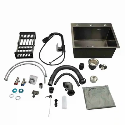 Drop In Kitchen Sink Stainless Steel Kitchen Sink Undermount Kitchen Workstation with Faucet for Washbasin Dishwasher