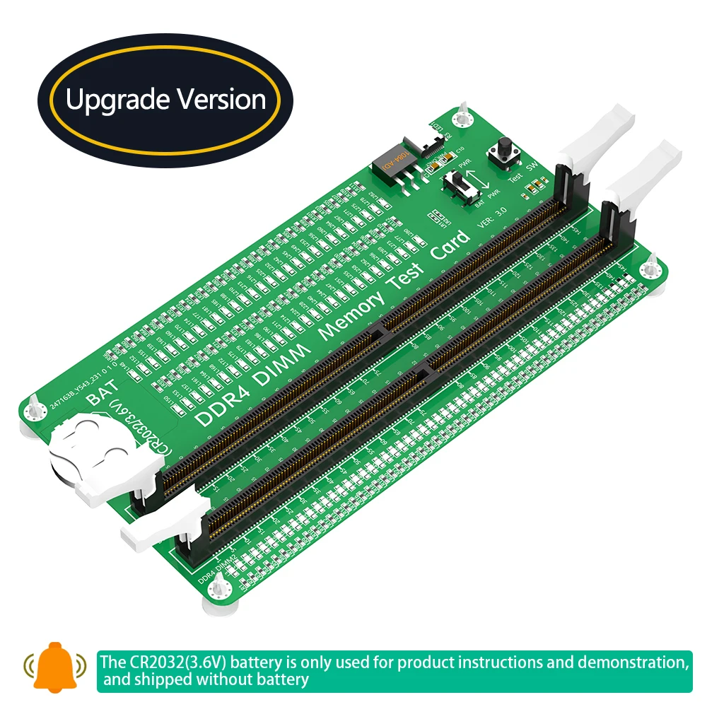 DDR4 memory tester with LED indicator and long latch, suitable for desktop computer DDR4 memory