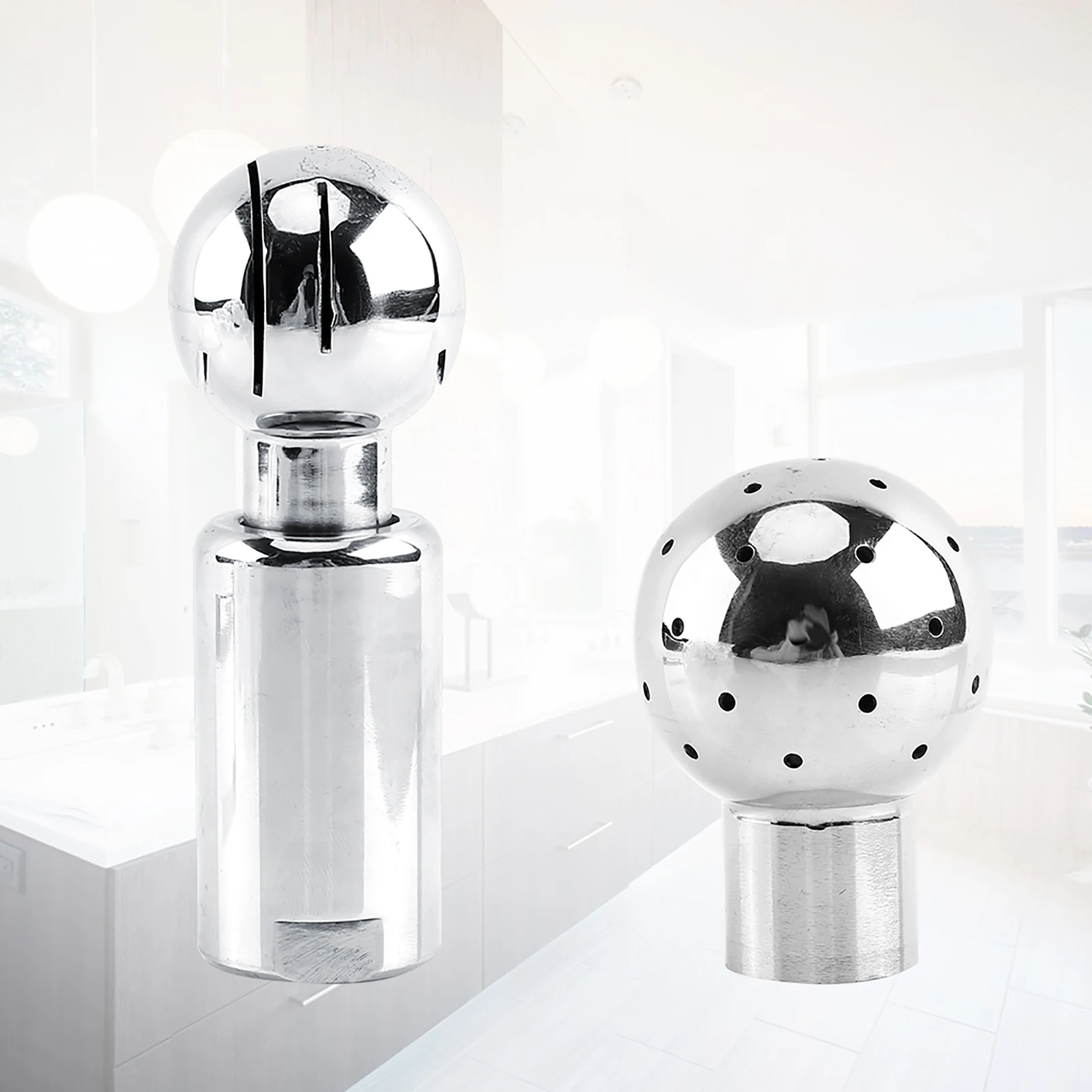 G1/2 Gewinde Innengewinde Edelstahl Sanitär Fix/Rotations sprüh kugel Reinigungs kugel Reinigungs kopf Reinigungs sprüh kugel