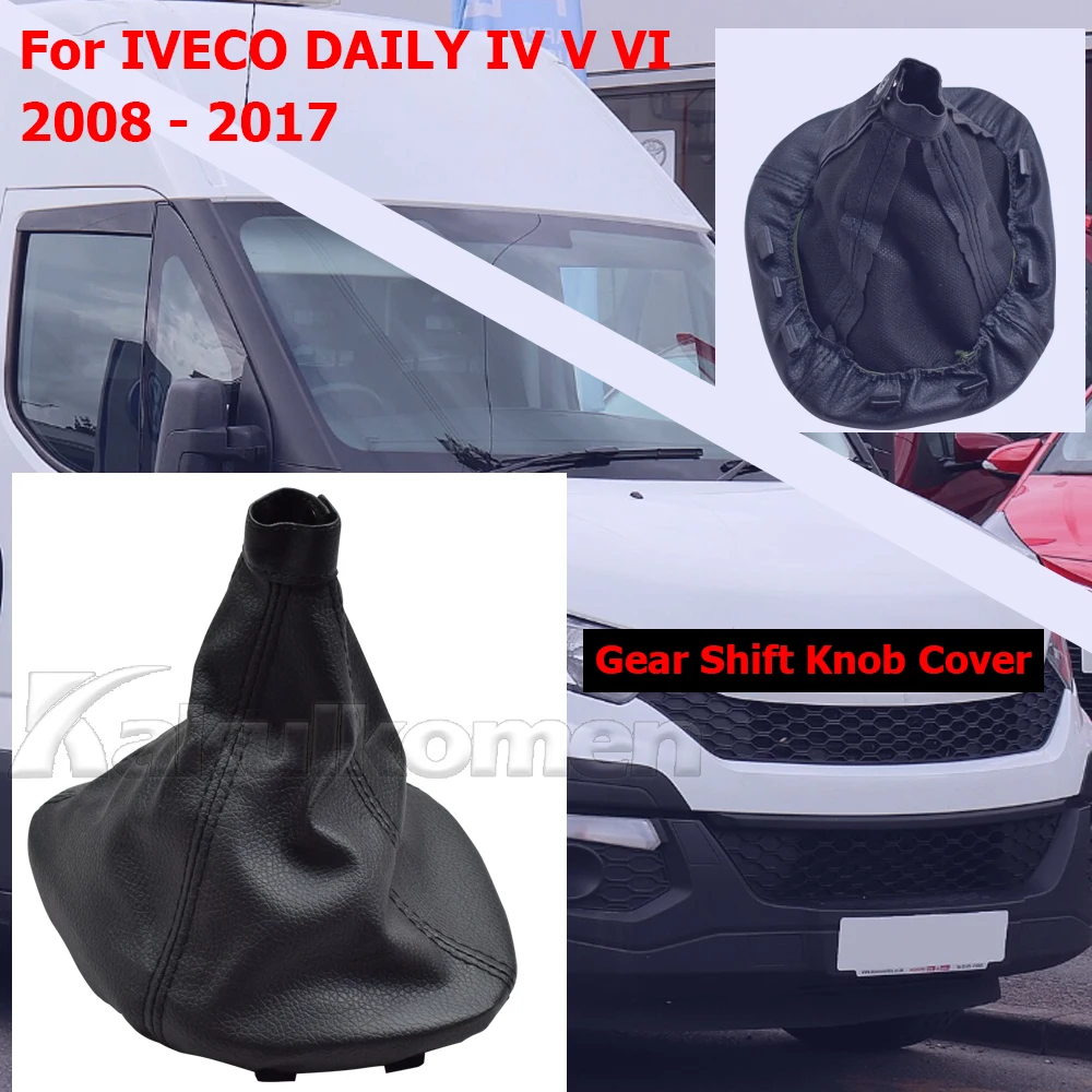 Auto Pu Leder Getriebe Gamasche Gamasche Shift Kragen Boot Staub Abdeckung Für IVECO DAILY IV V VI 2008-2017 Image