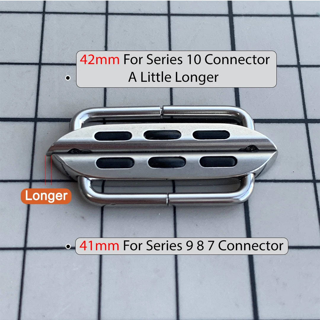 Kebitt 1 Pair High Quality 42mm 41mm 40mm Stainless Steel Connector Case for Apple Watch Series 10 9 8 7