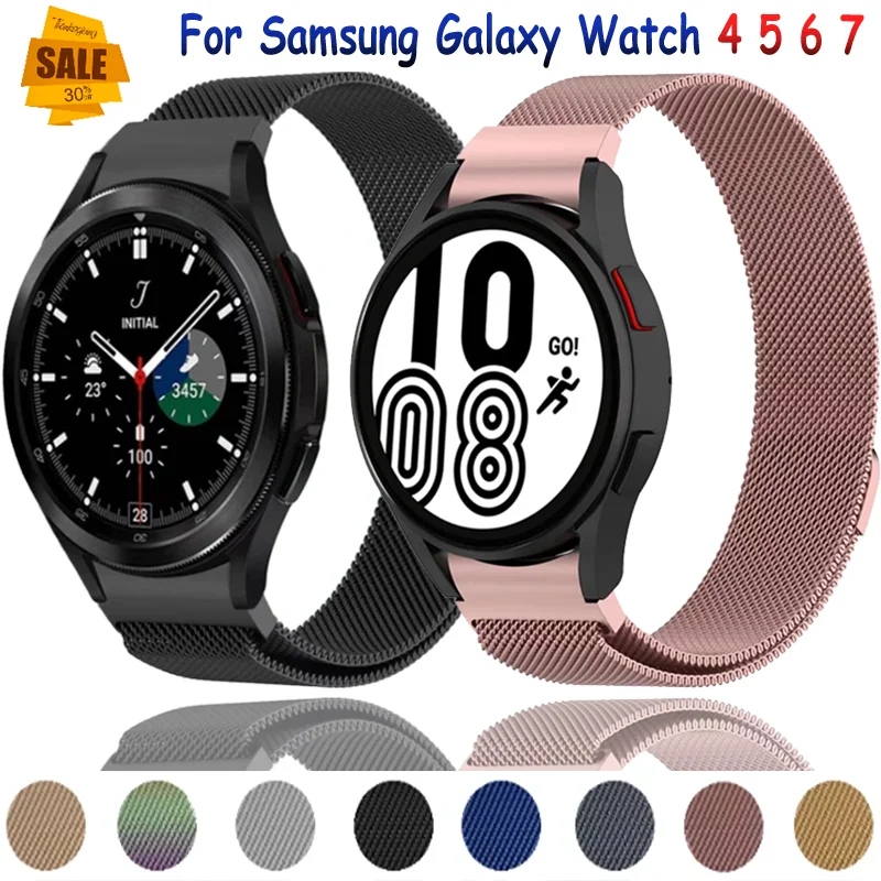 Metallarmband für Samsung Galaxy Watch 7 6 5 4 44 mm 40 mm magnetisches bequemes Armband Galaxy Watch 5 Pro/6-4 klassisches Zubehör Image