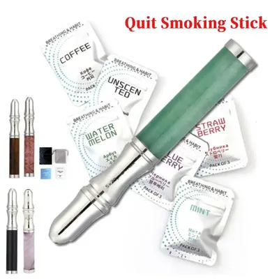 Nicotine-Free Quit Smoking Stick Smokeless Stainless Steel Stop Smoking Stick Flavored Air Inhaler Aromatherapy Diffuser Gift