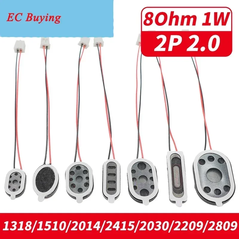 5 Stücke Notebook Lautsprecher Computer Horn 1 Watt 8R Größe 1318 1510 2014 2415 2030 2209 2809 Lautsprecher 8 Ohm 1 W Mit Terminal 2,0 MM Image