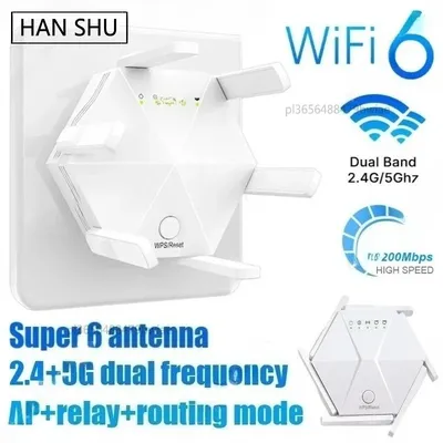 1200Mbps WiFi Repeater Wifi Verstärker Signal Wifi Extender Netzwerk Wi-fi Booster 2,4G 5Ghz Long Range Wireless Wi-fi Repeater