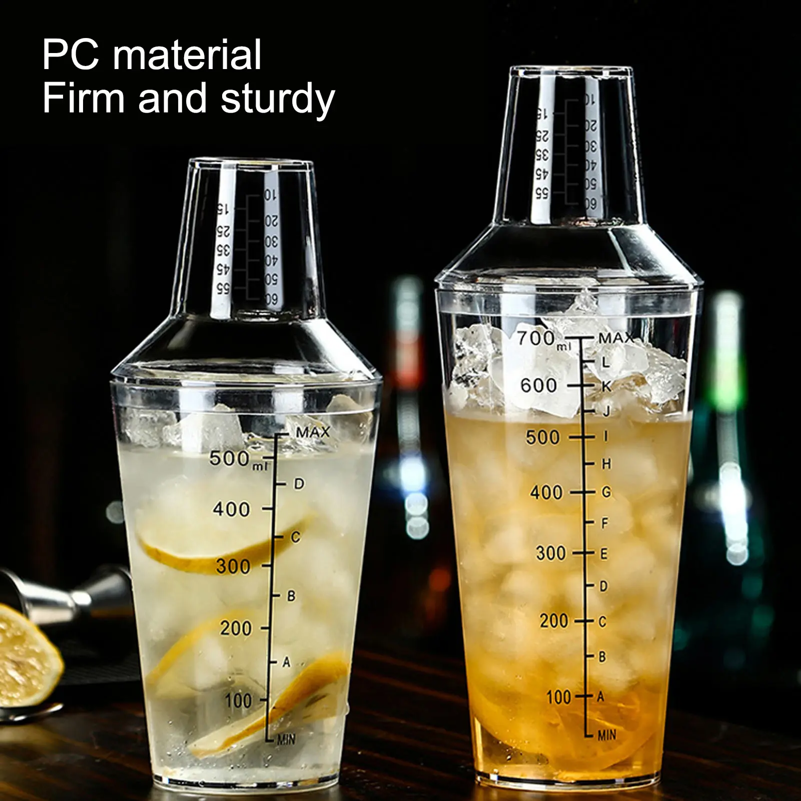 500/700 ml Cocktail Shaker Glas Transparent Tasse Mischen Wein Glas Party Bar Cocktail Edelstahl Barkeeper Werkzeuge