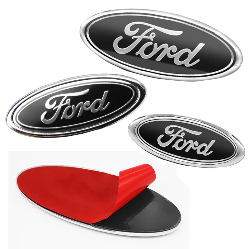 Auto Cofano Anteriore Cofano Griglia Baule Posteriore Emblema Logo Distintivo Adesivi Decal Per Ford Fiesta Focus Mondeo Ranger Shelby S-Max Tourneo