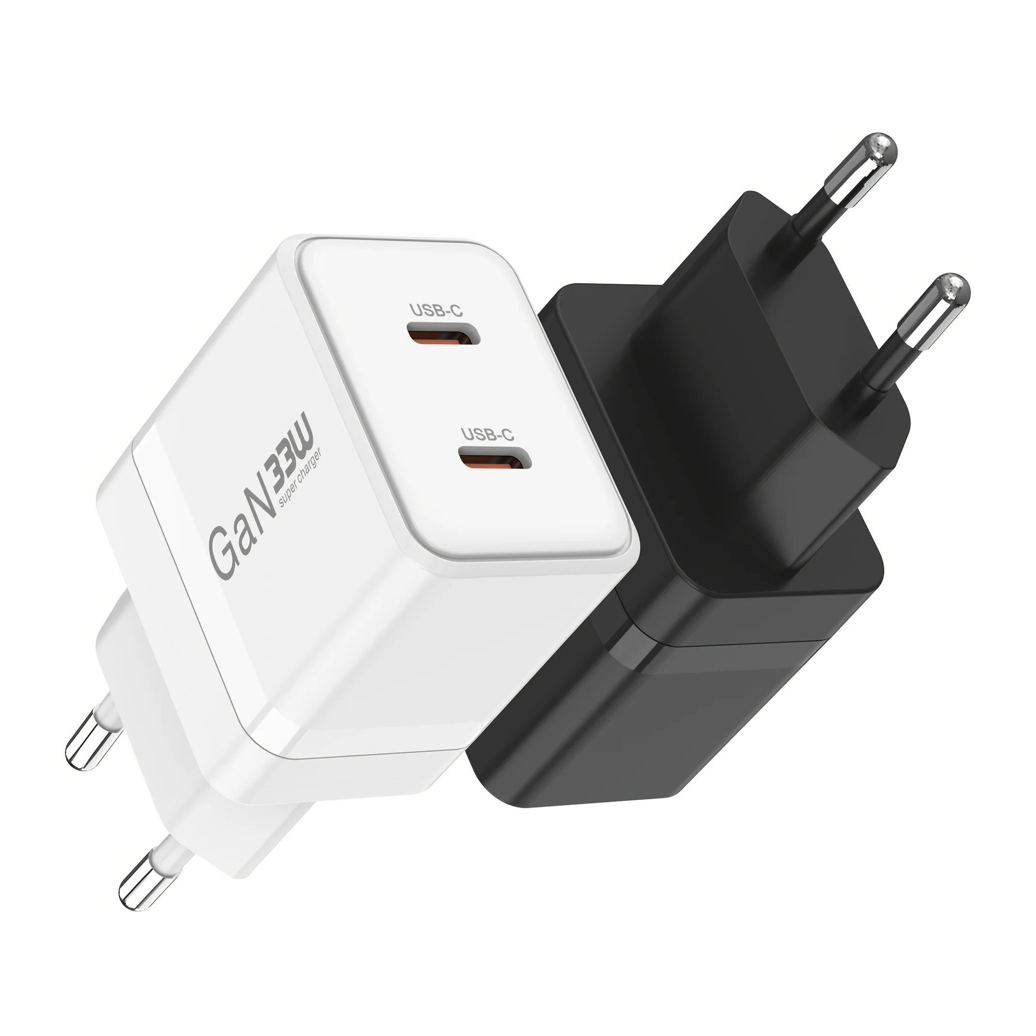 GaN 33 W 2 Ports USB-C EU-Stecker Schnellladegerät, Typ-C-Adapter-Ladegerät, für iPhone 16/16 Pro/16 Pro Max/16 Plus/15/14. Image