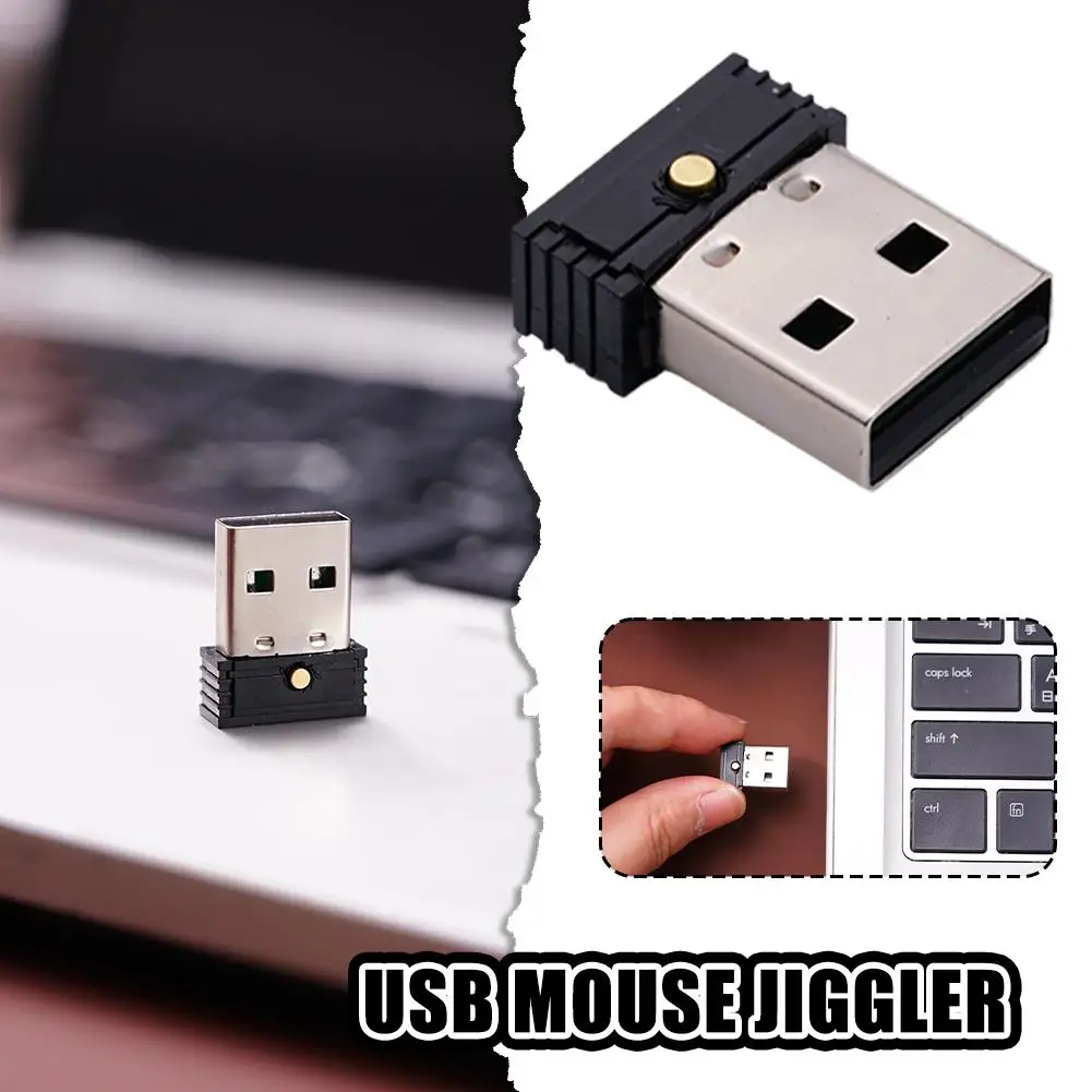 USB-Maus mit automatischer Bewegung, Mini-Jiggler, verhindert Computerschlaf, Sperrbildschirm, simuliertes Mauswerk für Büro-PC-Laptop Image
