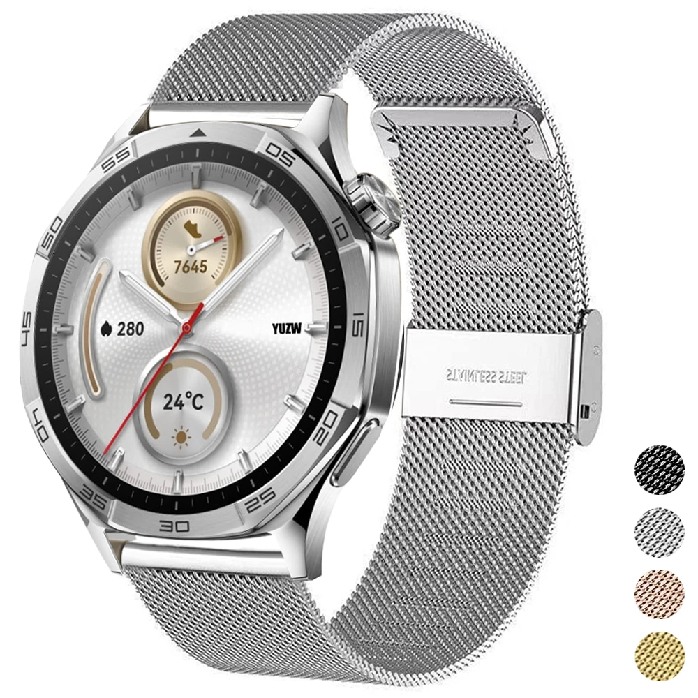 20 22 mm Metallarmband für Huawei Watch 5 Pro GT5 GT4 GT3 42 46 mm Sportarmband GT 2 GT2 Pro Edelstahlarmband Zubehör Image