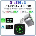 Adattatore per auto Android CarPlay 2 in1 cablato a wireless Bluetooth per stereo per auto OEM con dongle USB Smart Mini Box Plug and Play