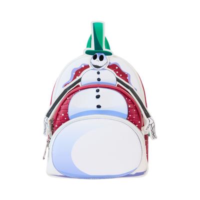 Women's Loungefly x The Nightmare Before Christmas Snowman Jack Skellington Mini Backpack by Loungefly in White (Size ONE SIZE)
