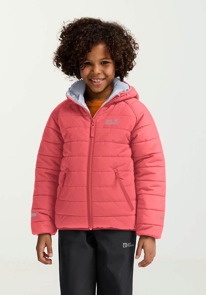 Outdoorjacke JACK WOLFSKIN "ZENON JKT KIDS", Kinder, Gr. 176, sunsetcoral, Oberstoff: 100% POLYESTER; Kontrastmaterial 1: 100% POLYESTER; Füllung 1: 100% POLYESTER; Futter 1: 100% POLYESTER, Jacken Image