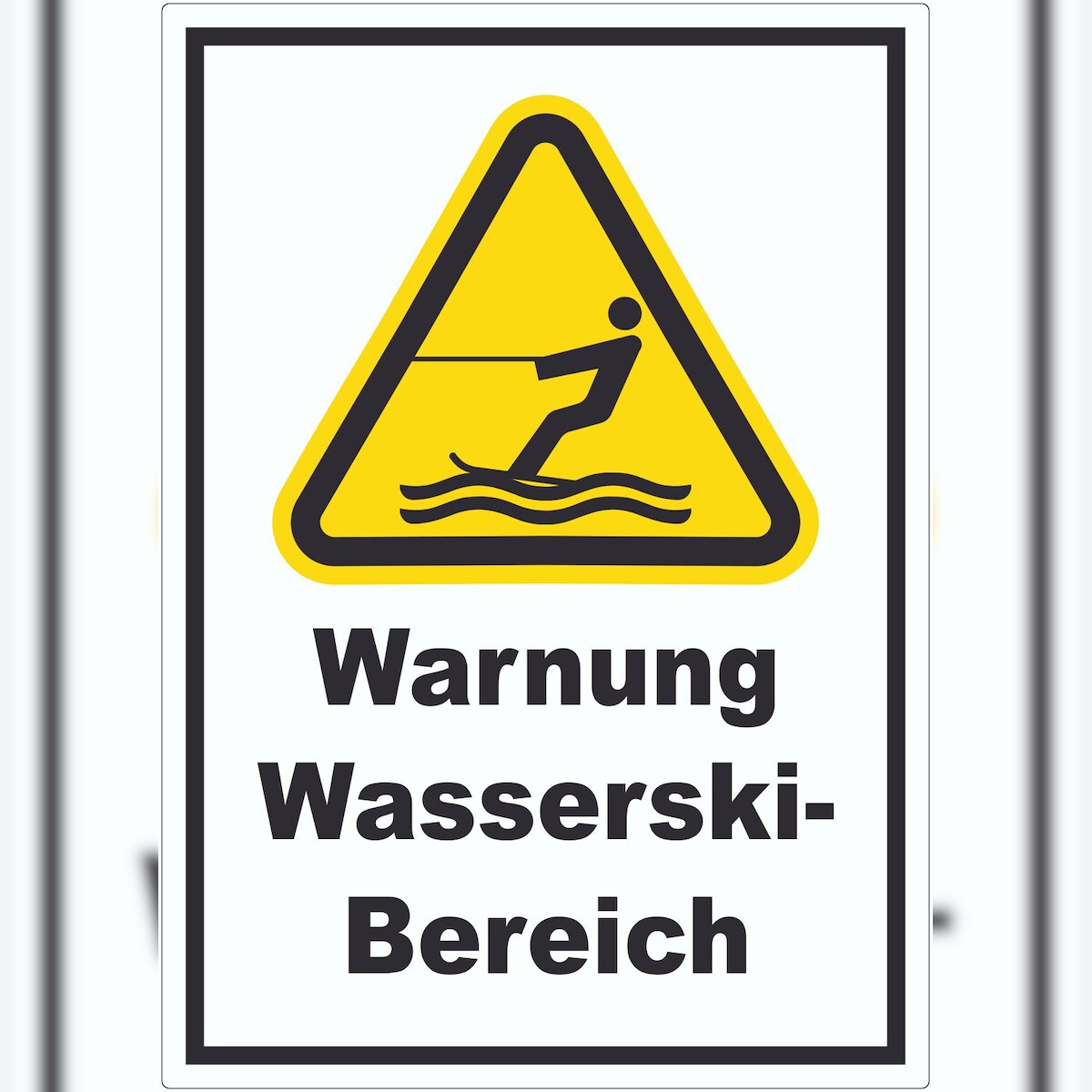 HB-Druck Aufkleber Warnung Wasserski-Bereich A5 (148x210mm) Image