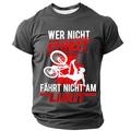 Per uomo Ciclismo Gergo divertente Tedesco Maglietta Manica Corta maglietta Stampa 3D Girocollo Camicia Moda Quotidiano Streetwear Quotidiano Nero Blu Verde Estate Primavera Abbigliamento S M L XL