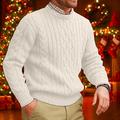 Per uomo Felpa Maglione Treccia Maglia Top Regolari Lavorato a maglia Slim Fit Semplice Girocollo Maglieria Contemporaneo Casuale Abbigliamento quotidiano Abbigliamento Autunno Nero Blu M L XL